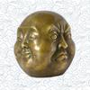 Addune Buddha Head Statue Four Faces Pleasure Anger Sorrow Joy Brass Home Decor Lucky Gifts view 3