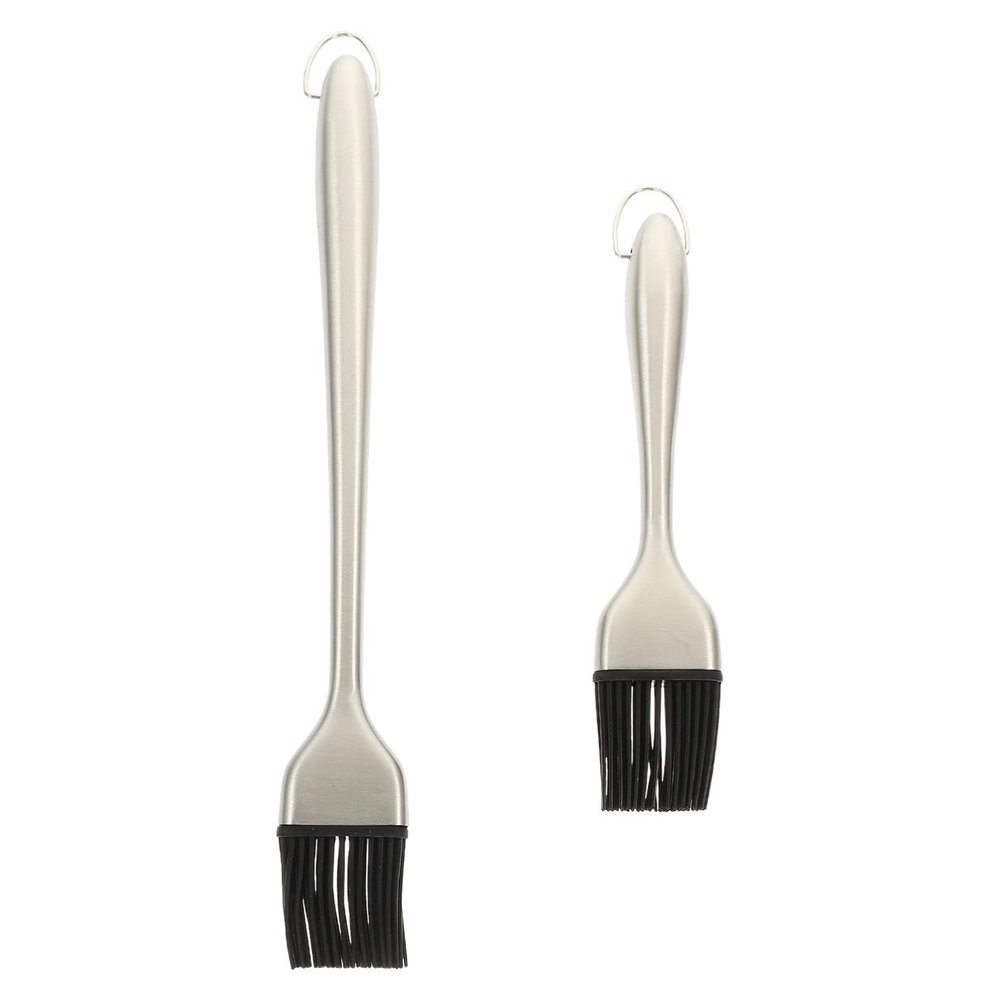 Hemoton 2pcs Basting Brush Barbecue Oil Brush for Baking and Cooking Handle for Grilling and Marinades