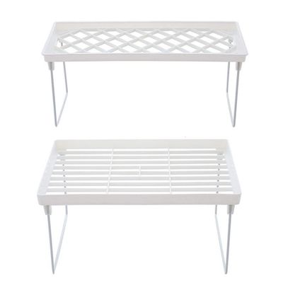 Cabilock 2pcs Desktop Shelves Foldable Storage Rack Multi-Purpose Desk Organizer Easy to Assemble