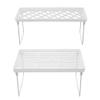 Cabilock 2pcs Desktop Shelves Foldable Storage Rack Multi-Purpose Desk Organizer Easy to Assemble view 1