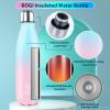 BOGI Insulated Water Bottle, 17oz 2 Pack Stainless Steel Water Bottles, Leak Proof Sports Metal Water Bottles Keep Drink Cold for 24 Hours and Hot for 12 Hours BPA Free kids water bottle for School view 3