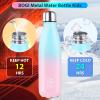 BOGI Insulated Water Bottle, 17oz 2 Pack Stainless Steel Water Bottles, Leak Proof Sports Metal Water Bottles Keep Drink Cold for 24 Hours and Hot for 12 Hours BPA Free kids water bottle for School view 4