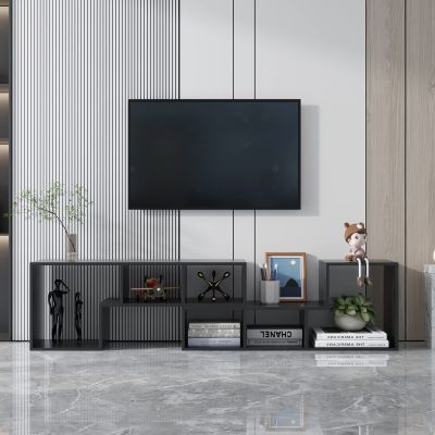 Aoguzhao Double L-Shaped TV Console Stand,TV Table Modern Entertainment Center Media Stand,Storage Bookcase Shelf for Living Room,Display Shelf,Bookcase for Home Furniture