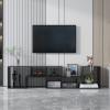 Aoguzhao Double L-Shaped TV Console Stand,TV Table Modern Entertainment Center Media Stand,Storage Bookcase Shelf for Living Room,Display Shelf,Bookcase for Home Furniture view 1