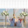 10 Pcs Acrylic Vases Wedding Centerpieces for Tables, Clear Column Flower Stand, 31.5in Tall Flower Vases for Centerpieces, Geometric Vases for Centerpieces Bulk, Wedding Birthday Party, Home Decor view 1