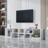 Aoguzhao DIY TV Stand Entertainment Center for TVs 45'' to 80'', Cube Bookshelf 2 Shelf Bookcase L-Shaped Shelves Open Storage Shelves for CDs/Movies/Books for Living Room view 2