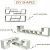 Aoguzhao DIY TV Stand Entertainment Center for TVs 45'' to 80'', Cube Bookshelf 2 Shelf Bookcase L-Shaped Shelves Open Storage Shelves for CDs/Movies/Books for Living Room view 3