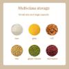 Airtight Rice and Cereal Dispenser 5/7.5L, Glass Food Storage Container with Dustproof Wooden Lid and Glass Measuring Cup, Moisture Proof Storage Bucket for Small Particles Grains(Size:7.5L) view 2