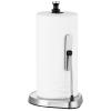 Dailyart Paper Towel Holder for One Hand Tear - Countertop with Tension Arm & Non Slip Weighted Base, Stainless Steel Paper Towel Holder Stand for Kitchen Bathroom, Black view 1