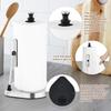 Dailyart Paper Towel Holder for One Hand Tear - Countertop with Tension Arm & Non Slip Weighted Base, Stainless Steel Paper Towel Holder Stand for Kitchen Bathroom, Black view 2
