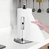 Dailyart Paper Towel Holder for One Hand Tear - Countertop with Tension Arm & Non Slip Weighted Base, Stainless Steel Paper Towel Holder Stand for Kitchen Bathroom, Black view 3