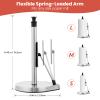Dailyart Paper Towel Holder for One Hand Tear - Countertop with Tension Arm & Non Slip Weighted Base, Stainless Steel Paper Towel Holder Stand for Kitchen Bathroom, Black view 4