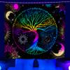 AACKart Blacklight Tapestry for Bedroom - Spiritual Tree of Life Wall Tapestry Glow in the Dark Wall Hanging 90.5 x 70.8 inches view 2