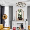 24" x 36" Wooden Frame Arched Wall Mirror for Bathroom, Farmhouse Wood Mirror for Wall Decor, Entryway, Living Room and Bedroom view 2