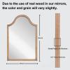 24" x 36" Wooden Frame Arched Wall Mirror for Bathroom, Farmhouse Wood Mirror for Wall Decor, Entryway, Living Room and Bedroom view 3