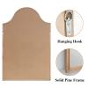 24" x 36" Wooden Frame Arched Wall Mirror for Bathroom, Farmhouse Wood Mirror for Wall Decor, Entryway, Living Room and Bedroom view 4