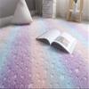 Gefosin Luminous Area Rug Glow in The Dark for Bedroom Living Room, Unique Soft Washable Modern Indoor Rugs for Children Dorm Home Decor, Rainbow Stars 2.6x5.2 Feet view 4