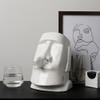 BOOMLATU Abstract Face Ceramic Tissue Holder,Decorative Paper Holder Bathroom Accessories for Bathroom,Bedrooms and Living Rooms (Black spot on White) view 4