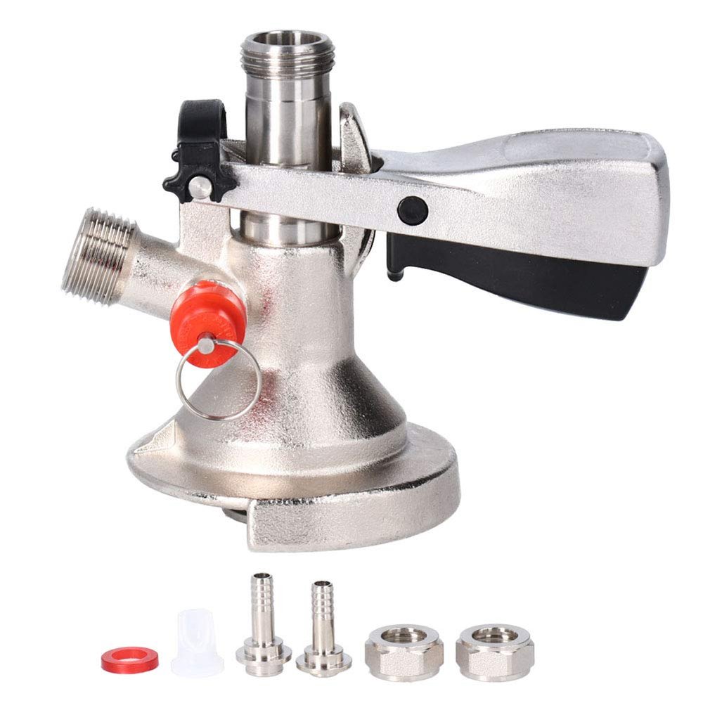 Sankey Type Stainless Steel Beer Keg Tap Distributor Coupler with Relief Valve Brewing Accessory