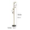 Coat Rack Freestanding Coat Rack Household Floor Standing Single Pole Tree Shaped Coat Shelf Living Room Bedroom Office Corner Heavy Duty Hanger Hanging Bag Rack Modern Metal Coat Stand Wooden Coat Ra view 2