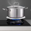 11inch Stainless Steel Induction Cooktop Mat, Induction Converter Heat Diffuser Simmer Ring Plate, Induction Cooktop Heat Diffuser Induction Plate with Handle Adapter Converter (24cm/9.45inch) view 3
