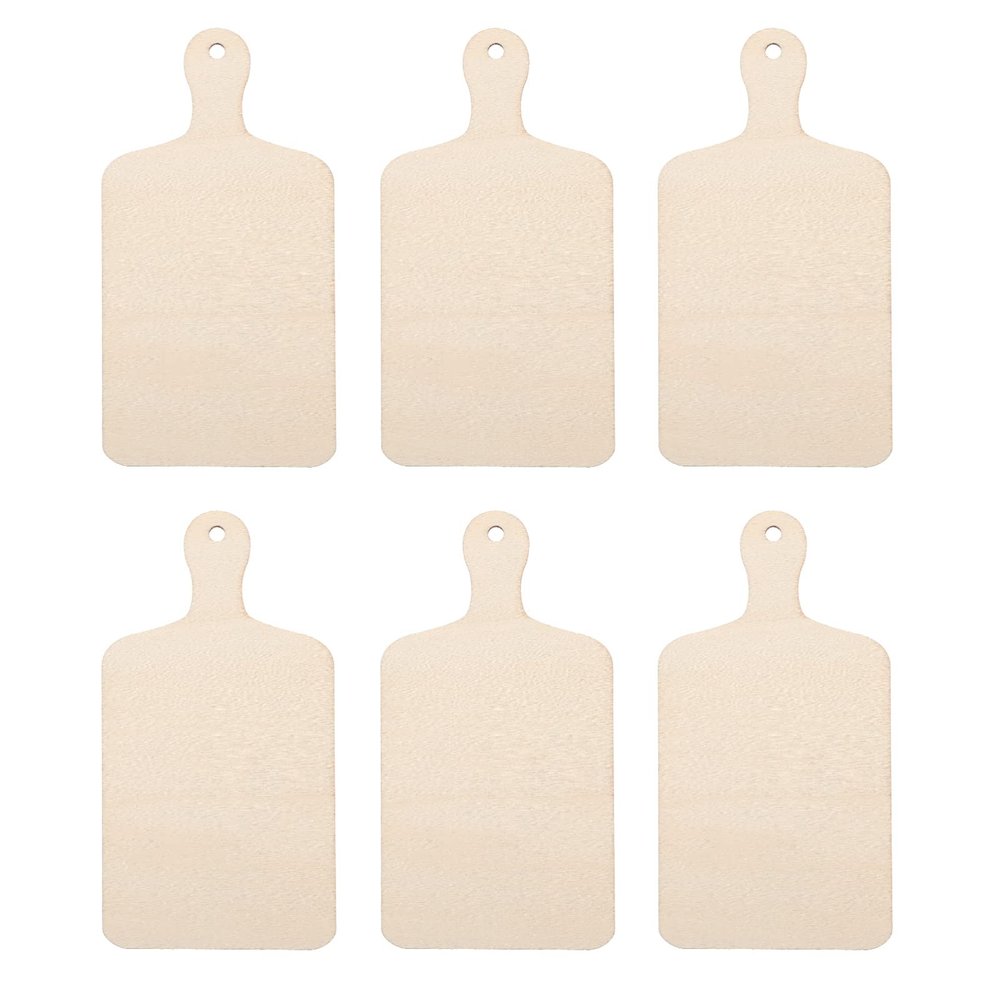 18 Pcs Wooden Mini Cutting Boards with Handle Wooden Paddle Chopping Board Wall Mountable Small Kitchen Serving Cooking Butcher Block for DIY Home Kitchen
