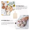 18 Pcs Wooden Mini Cutting Boards with Handle Wooden Paddle Chopping Board Wall Mountable Small Kitchen Serving Cooking Butcher Block for DIY Home Kitchen view 4