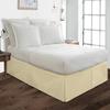 1 Piece Split Corners with Box Pleated Egyptian Cotton Bed Skirt 1000 Thread Count 9 Inch Drop Easy Fit Luxury Bedding Collection (Oversized Queen, Ivory) view 2