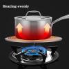 11inch Stainless Steel Induction Cooktop Mat, Induction Converter Heat Diffuser Simmer Ring Plate, Induction Cooktop Heat Diffuser Induction Plate with Handle Adapter Converter (16cm/6.3inch) view 4