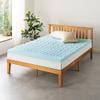 Mellow 3 Inch 5-Zone Memory Foam Mattress Topper, Cooling Gel Infusion, Dorm Essentials, King Blue view 2