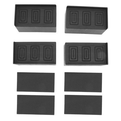 L Shape Rectangular Furniture Risers Rubber Stackable Sofa Risers for Table Couch Chair Bed Sofa Tables, Bed Risers 4 Pack, Bed Risers 4 Pack, L Shape Rectangular FurnitureL Shape Furniture R