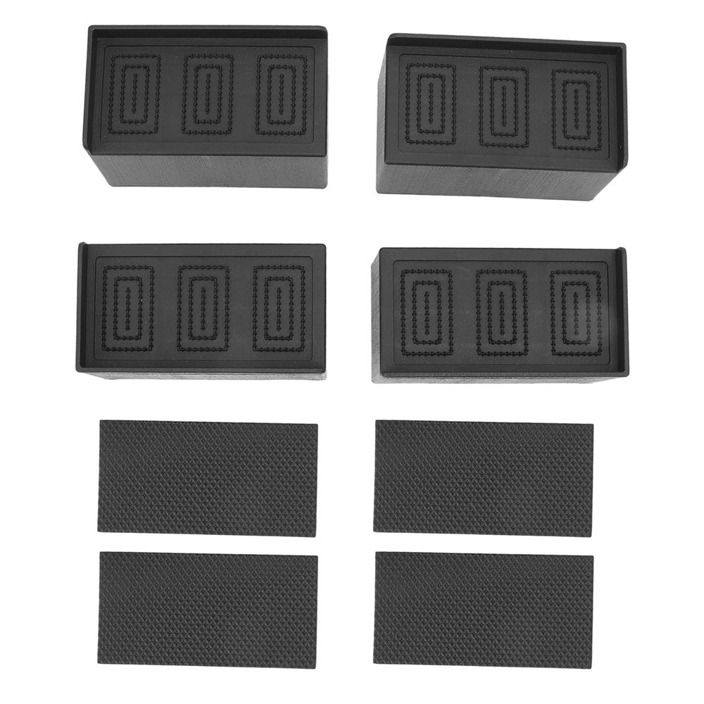 L Shape Rectangular Furniture Risers Rubber Stackable Sofa Risers for Table Couch Chair Bed Sofa Tables, Bed Risers 4 Pack, Bed Risers 4 Pack, L Shape Rectangular FurnitureL Shape Furniture R