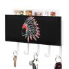 Indian Chief Key Rack Key Holder Organizer Key Hangers Shelves Decor with 5 Keychains Hooks view 1