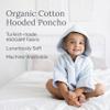 Natemia Hooded Towel Poncho  100% Organic Cotton - Kids & Toddler Beach Towel with Hood - GOTS Certified - Gentle on Sensitive Skin - Cozy Swim & Bath Towel for Boys, Girls - Perfect Registry Gift view 2