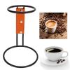 Coffee Pour Over Stand with Leather Handle, Metal Wire Dripper Holder, Iron Material, Filter Cone Support Station, Coffee Machine Accessory view 3