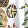 Artistic Weavers Maribelle Boho Hand Woven Grass Basket Wall Art, 12 inch, Black Cross view 1