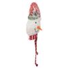 22" Lighted Snowman Wearing a Red Frosted Hat with Pine Christmas Tree Topper view 4
