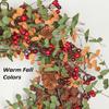 Artificial Harvest Eucalyptus, Pinecones and Berries Wreath - for Fall Decor and Autumn Centerpiece Displays (24" Dia) by Factory Direct Craft view 4