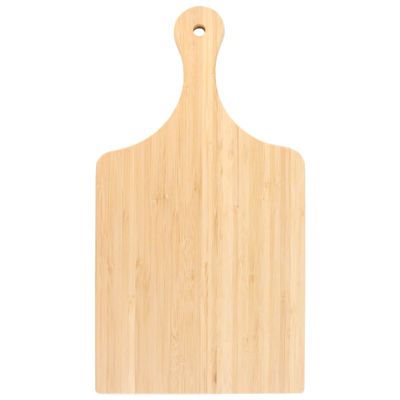 BambooMN Bamboo Paddle Cutting and Serving Board, Charcuterie Boards for Meat, Vegetables, Fruits, Bread, Kitchen Cutting Board with Handle - 15" x 8" x 0.75" - 10 Pieces