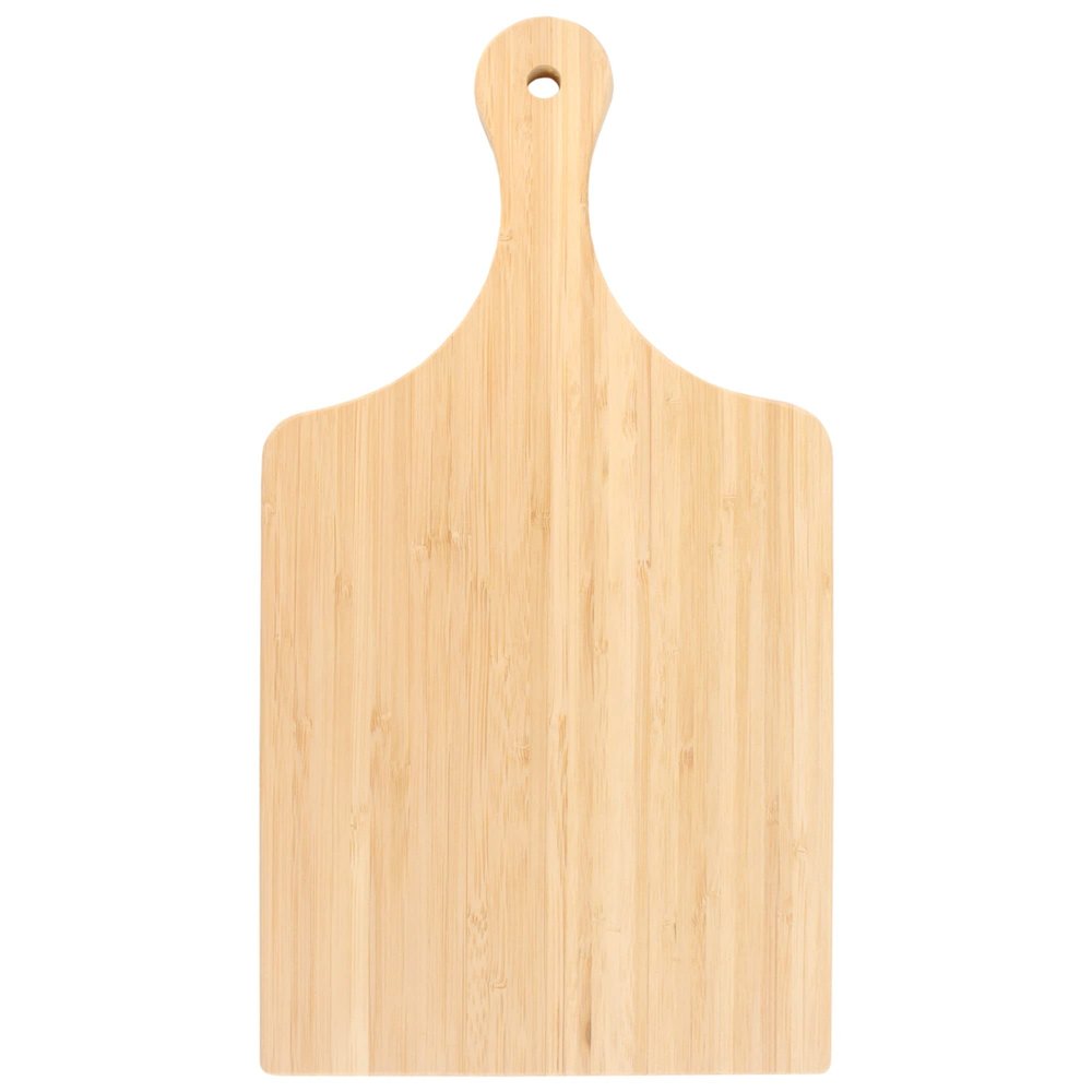 BambooMN Bamboo Paddle Cutting and Serving Board, Charcuterie Boards for Meat, Vegetables, Fruits, Bread, Kitchen Cutting Board with Handle - 15" x 8" x 0.75" - 10 Pieces