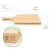 BambooMN Bamboo Paddle Cutting and Serving Board, Charcuterie Boards for Meat, Vegetables, Fruits, Bread, Kitchen Cutting Board with Handle - 15" x 8" x 0.75" - 10 Pieces view 4