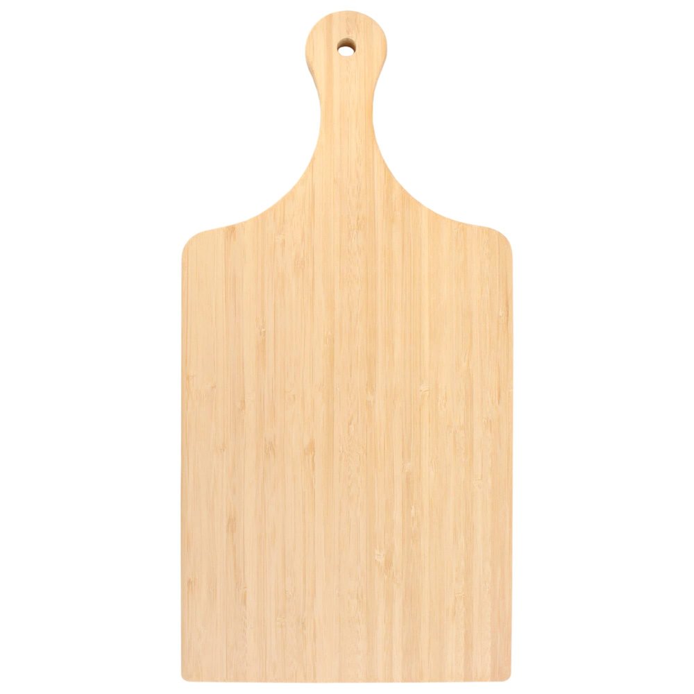 BambooMN Bamboo Paddle Cutting and Serving Board, Charcuterie Boards for Meat, Vegetables, Fruits, Bread, Kitchen Cutting Board with Handle - 17" x 8" x 0.75" - 1 Piece
