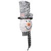 25" Lighted Snowman with Black Frosted Top Hat Christmas Tree Topper view 4