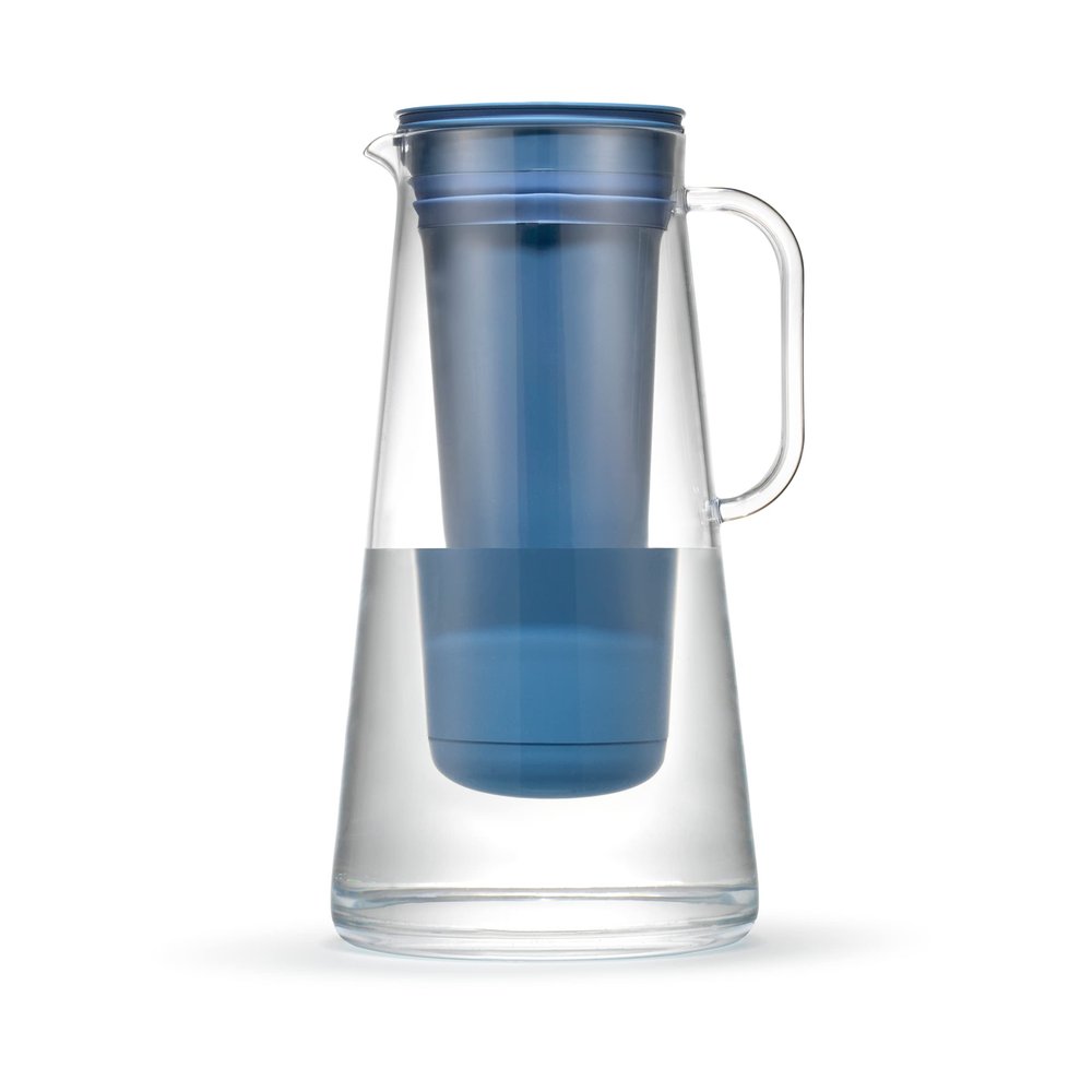 LifeStraw Home  Water Filter Pitcher, 10-Cup, Stormy Blue, BPA Free Designed for Everyday Protection Against Bacteria, parasites, microplastics, Lead, Mercury, PFAS and a Variety of Chemicals
