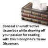 Bibliophiles Book Tissue Dispenser | Covers Standard Box | Facial Tissues Holder | Office, Living Room, Bedroom, Bathroom view 3