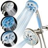 Hotel Spa 5-in-1 Aquassage, High Pressure 76-mode Shower Head, Combo, Hand Shower, Body Brush & Hair Brush in One With Two Brackets, Extra-long 6 foot Stainless Steel Hose & Brush Head Holder view 1