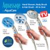 Hotel Spa 5-in-1 Aquassage, High Pressure 76-mode Shower Head, Combo, Hand Shower, Body Brush & Hair Brush in One With Two Brackets, Extra-long 6 foot Stainless Steel Hose & Brush Head Holder view 4