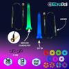 UltraPoi Digi Poi Set  Rechargeable Light Up Glow Sticks & LED Light Sticks for Party, Wedding, Rave, Concerts & Camping  Customizable Wearable Glow Stick with Lanyard, Clip & Rainbow Effects view 3