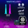 UltraPoi Digi Poi Set  Rechargeable Light Up Glow Sticks & LED Light Sticks for Party, Wedding, Rave, Concerts & Camping  Customizable Wearable Glow Stick with Lanyard, Clip & Rainbow Effects view 4