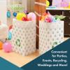 Clean Cubes 30 Gallon Disposable Pop-Up Trash Cans (3-Pack, Multi-Liner) with Fitted Bags  Foldable Garbage & Recycling Bins for Parties, Events & Kitchen (Recycle 30" H x 14" W x 17" D) view 2